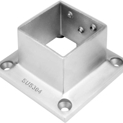 Fabricación a medida de acero inoxidable de piso montado placa base con precios razonables