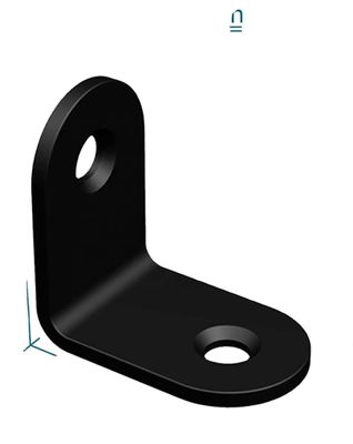 Tamaño personalizado Acero negro de carbono tipo L soporte de ángulo derecho para necesidades profesionales